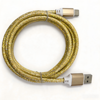 Cable de Datos USB 2.0 Tipo-C de 2 Metros, de Poliuretano (PU) y Cuero, de Alta Calidad, Marca Togudu T-155, para Sincronización de Teléfonos Móviles iOS y Computadoras, Venta al Por Mayor