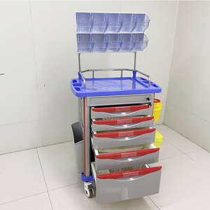 Chariot et chariot d'urgence en ABS Chariot de livraison de médicaments en ABS Chariot de médecine d'urgence pour les soins intensifs et les urgences - Product Image 1