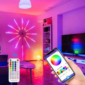 Tira de Luces LED para Fuegos Artificiales Navideños, a Todo Color, 60 LED, Control por Sonido, Sincronización con Música, Control Remoto, Modo Dinámico Explosión de Estrellas - Product Image 3