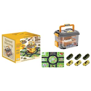 Scatola Portaoggetti con Pista da Corsa in Plastica e Auto Die-cast, Vendita Calda - Product Image 1