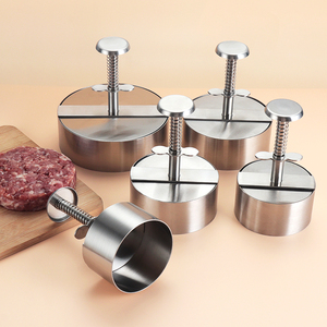 Juego de prensas para hamburguesas de acero inoxidable, 5 tamaños ajustables, moldeador de carne ecológico, herramientas para carne, para hamburguesas perfectas - Product Image 5