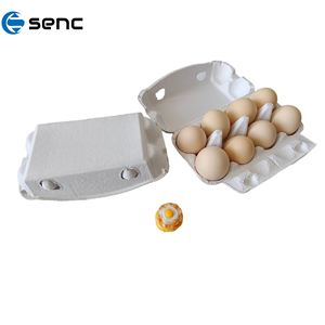 Boîte à œufs en carton <span class=keywords><strong>de</strong></span> pulpe biodégradable, couleur jaune personnalisée, lot <span class=keywords><strong>de</strong></span> 8, pour l'emballage <span class=keywords><strong>de</strong></span> supermarchés et <span class=keywords><strong>de</strong></span> fermes biologiques - Product Image 2