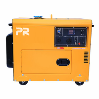 Générateur diesel silencieux de secours pour toute la maison de 9,5 kVA, certifié CE, démarrage à distance avec alternateur Stamford, 8 kV 5 kW à 7 kW, refroidissement par air