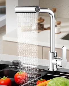 Rubinetto Miscelatore Monocomando per Lavello da Cucina a Cascata con 4 Funzioni per Hotel e Appartamenti - Product Image 5