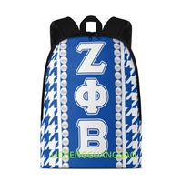 Sac à dos personnalisé Zeta Phi Beta Sorority pour femme, réutilisable, de haute qualité, pour le shopping et les week-ends, vente en gros