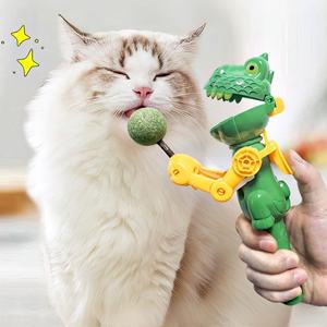 Jouet interactif pour chat en forme de dinosaure à <span class=keywords><strong>la</strong></span> menthe, sucette, <span class=keywords><strong>robot</strong></span>, pour stimuler le développement intellectuel et apaiser, jouet extensible pour manger le sucre - Product Image 2