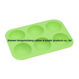 Moule à gâteau en silicone de qualité alimentaire, demi-sphère, 6 pièces, petit format, résistant au four, pour mousse, pudding, chocolat, pâtisserie, dessert - Product Image 5