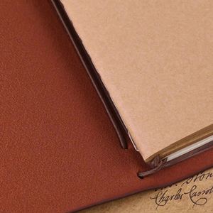MY MOON PIE Carnet de voyage A5 en cuir PU classique, style imprimé, journal rechargeable, logo personnalisé, reliure, 120 feuilles - Product Image 3