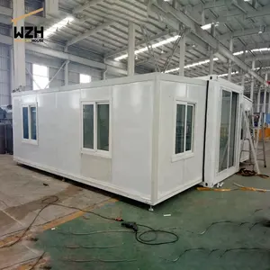 Çin 20ft 40ft genişletilmiş katlanabilir depolama konteyner ev ile cam sürgülü kapı