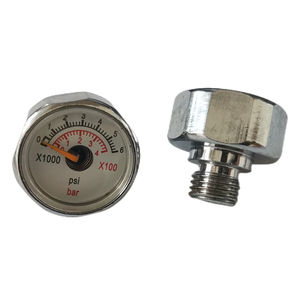 25 मिमी मिनी एयर प्रेशर गेज 7/16-20unf थ्रेड 400बार/6000pi रेंज - Product Image 1
