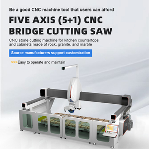 OMC 5 Eksenli Granit CNC Sinterlenmiş Taş Köprü Testeresi 350mm Kireçtaşı Mermer Taş Kesme Makinesi Uzaktan Kumandalı - Product Image 1