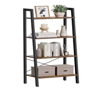 Étagère à échelle <span class=keywords><strong>VASAGLE</strong></span>, bibliothèque à 4 niveaux, étagère de rangement, bibliothèque avec cadre en acier - Product Image 1