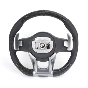 Volant personnalisé en cuir semi-synthétique et fibre de carbone pour Mercedes Benz Classe E W213 W212 W176 W221 W222 C292 <span class=keywords><strong>GLE</strong></span> W166 53 63 <span class=keywords><strong>E53</strong></span> <span class=keywords><strong>AMG</strong></span> - Product Image 2