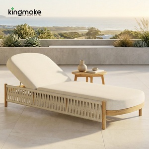 Set Furnitur Luar Ruangan Komersial Grosir, Kursi Santai Anyaman Tali Tahan Segala Cuaca, Kursi Berjemur Kokoh - Product Image 1