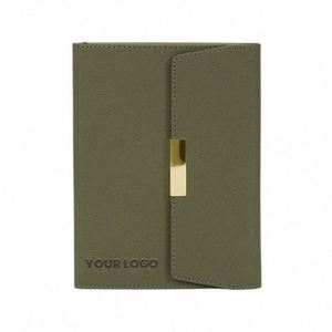 Leather Bound <b>Sewing</b> Binding Lined Notebook <b>Set</b> With Same Color Pen and Gift Box for Students - Product Image 3