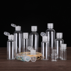 Vente en gros de flacons cosmétiques en PET transparent de 120 ml avec bouchon à clapet, emballage cosmétique rechargeable pour les soins de la peau et des cheveux - Product Image 1