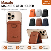 Portefeuille magnétique haute capacité 2026 pour iPhone et Android, support de téléphone 5-en-1 avec porte-cartes, certifié CA Prop 65, cadeau d'affaires, vente en gros