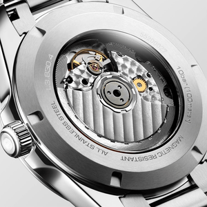 นาฬิกาข้อมืออัตโนมัติสำหรับสุภาพสตรี พร้อมตัวบอกเวลาประดับเพชร สายสแตนเลส แสดงวันที่ กระจกแซฟไฟร์ ลองจินซิง - Product Image 3