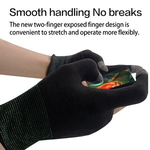 Găng Tay Chơi <span class=keywords><strong>Game</strong></span>, Hai Ngón Màu Bạc, Thoáng Khí, Chống Mồ Hôi, Màn Hình Nhạy Cảm, Thiết Kế Mới 2022 - Product Image 5