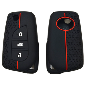 Housse de protection en silicone pour télécommande de voiture pour Toyota Auris Corolla Avensis Verso Yaris <span class=keywords><strong>Aygo</strong></span> Scion TC IM Camry RAV4 Forturner Hilux - Product Image 6