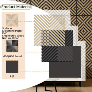 <span class=keywords><strong>Panneau</strong></span> acoustique en <span class=keywords><strong>bois</strong></span> 3D avec motif géométrique en forme de flèche, finition chêne MDF, insonorisation, décoration murale pour home cinéma et salon - Product Image 4