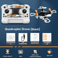 Mini drone électrique télécommandé pour enfants, modèle d'avion RC 2,4 GHz, quadricoptère pour débutants, pliable et sûr pour le vol en extérieur