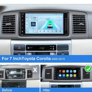 Sistem DSP otomatis mobil 7 ", untuk pemutar <span class=keywords><strong>DVD</strong></span> GPS FM RDS Carplay 2Din Android 15 untuk <span class=keywords><strong>Toyota</strong></span> Corolla Fortuner <span class=keywords><strong>Terios</strong></span> Land Cruiser FM RDS - Product Image 4