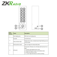 Lector de Tarjetas RFID sin Contacto Wiegand 125K, Lector de Tarjetas de Identificación, Controlador Independiente para Sensor de Puerta y Botón de Salida