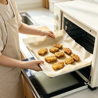 Rouleaux de papier sulfurisé plat anti-déformation non blanchi pour plateaux de four et de friteuse à air de plusieurs tailles
