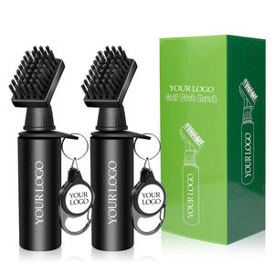 Brosse de nettoyage pour clubs de golf avec logo personnalisé OEM, bouteille d'eau en plastique avec brosse de nettoyage pour clubs de golf - Product Image 1