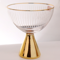 Chopes à bière en verre cristal plaqué or de luxe, design rayé, vaisselle alimentaire sécurisée pour fêtes, mariages et usage domestique