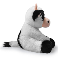 Peluche Vache ou Panda de 8,5 pouces en position assise - Le meilleur compagnon de bureau pour le bureau et la chambre - Cadeau de Noël