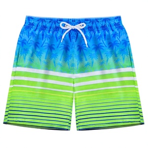 <b>Men's</b> Sporty Eco-Friendly Quick Dry <b>Shorts</b> with Print Drawstring Waist Casual Swimwear Green Blue <b>Patterned</b> - Product Image 1