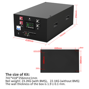 กล่องแบตเตอรี่จากคลังสินค้าโปแลนด์ พร้อม JK BMS และจอ LCD สำหรับแบตเตอรี่แบบแท่งปริซึม 16S48V 280Ah 314Ah ระบบโซลาร์เซลล์ DIY - Product Image 2