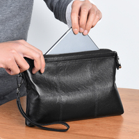 Tas Selempang Pria Mewah Grosir Logo Kustom Fashion Merek Terkenal Desainer Dompet Clutch untuk Pria