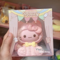 Mainan Squishy Beruang Kecil Krim Stroberi Moozy, Mainan Pereda Stres Slow Rebound, Hadiah Lucu Xiaohongshu, Bahan PU, Usia 14+