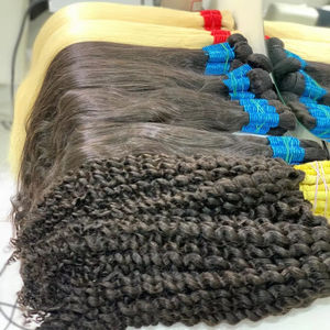 100g de Cabello Humano a Granel para Trenzas Rubio Marrón # 99J # Extensiones de Cabello Suelto Ondulado Estilo Boho 350, Rizos Románticos y Voluminosos, Marca <span class=keywords><strong>Bobbi</strong></span> - Product Image 2