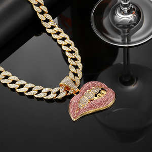 Collar con Colgante de Lujo Estilo Hip Hop, con Circonitas Cúbicas, para Unisex, con Logotipo Personalizado, Estilo Rapper, en Oferta - Product Image 5