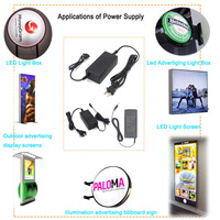 Adaptateur d'alimentation universel AC/DC 220V 240V de type bureau 12V 24V pour LED, CCTV, ordinateur portable CE