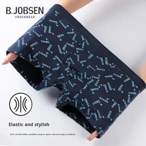 Boxers pour hommes <span class=keywords><strong>en</strong></span> pur coton respirant, sous-vêtements mi-hauts imprimés, sous-vêtements ODM <span class=keywords><strong>en</strong></span> gros, caleçons - Product Image 5