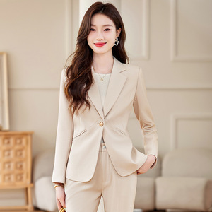 Women's Suit <b>Set</b> Polyester Three Quarter Sleeve Anti-Wrinkle <b>Office</b> Lady Autumn Wear - Product Image 4