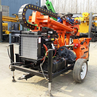 Foreuse hydraulique diesel CE 42KW, profondeur 250m-300m, machine de forage portable pour puits d'eau avec trépan PDC