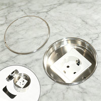 Prise de sol encastrée spirale FUPAI, diamètre 100 mm, pour circuits de courant fort et faible, en acier inoxydable FPL-100, Chine