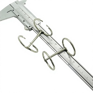 YIWANG 2 agujeros Metal File Clip plata papel calendario Clip anillos para encuadernación de libros - Product Image 2