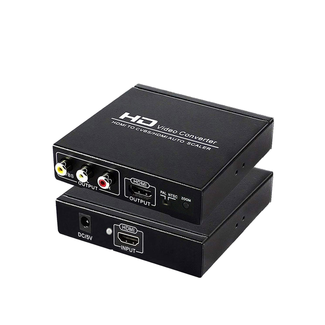 Factory-Verified 1080P 60Hz RCA Adapter HD Video Audio Converter Metal Composite AV CVBS Video Accessories Custom Logo