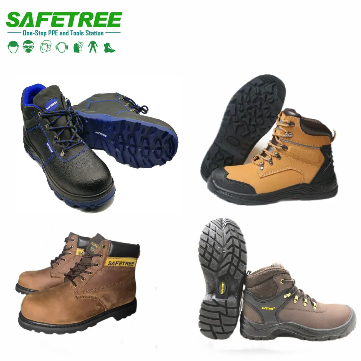 CE EN20345 Standard Certified Industrial Cow Leather S1P & S3 Shoes Safety Boots Puncture Resistant Footwear for Foot Protection