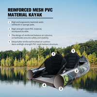 2024 Usine En Gros Gonflable Kayak PVC Matériel 2 Personnes Drop Stitch Conception avec Paddle Boards Canoë/Kayak Engins De Pêche