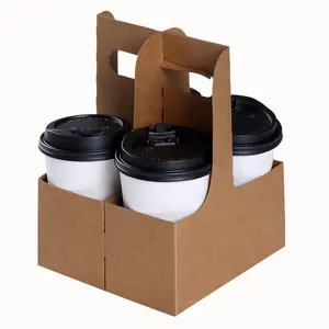 제조 도매 종이 컵 홀더 포장 커피 생분해 성 핫 초콜릿 포장 음료 판지 포장