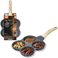 Sartén para Huevos RAF R2548 de 19 cm, 4 en 1, Antiadherente, Multisección, para Desayunos, Huevos, Panqueques, Apta para Todo Tipo de Cocinas