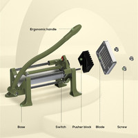 Leverancier Multifunctionele Plantaardige Aardappelmachine Chips Snijmachine Roestvrijstalen Frituursnijder